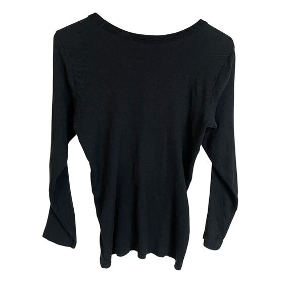 AYR The Open Ended Scoop Neck Top Womens Medium Black Ribbed Stretch * - Picture 2 of 10